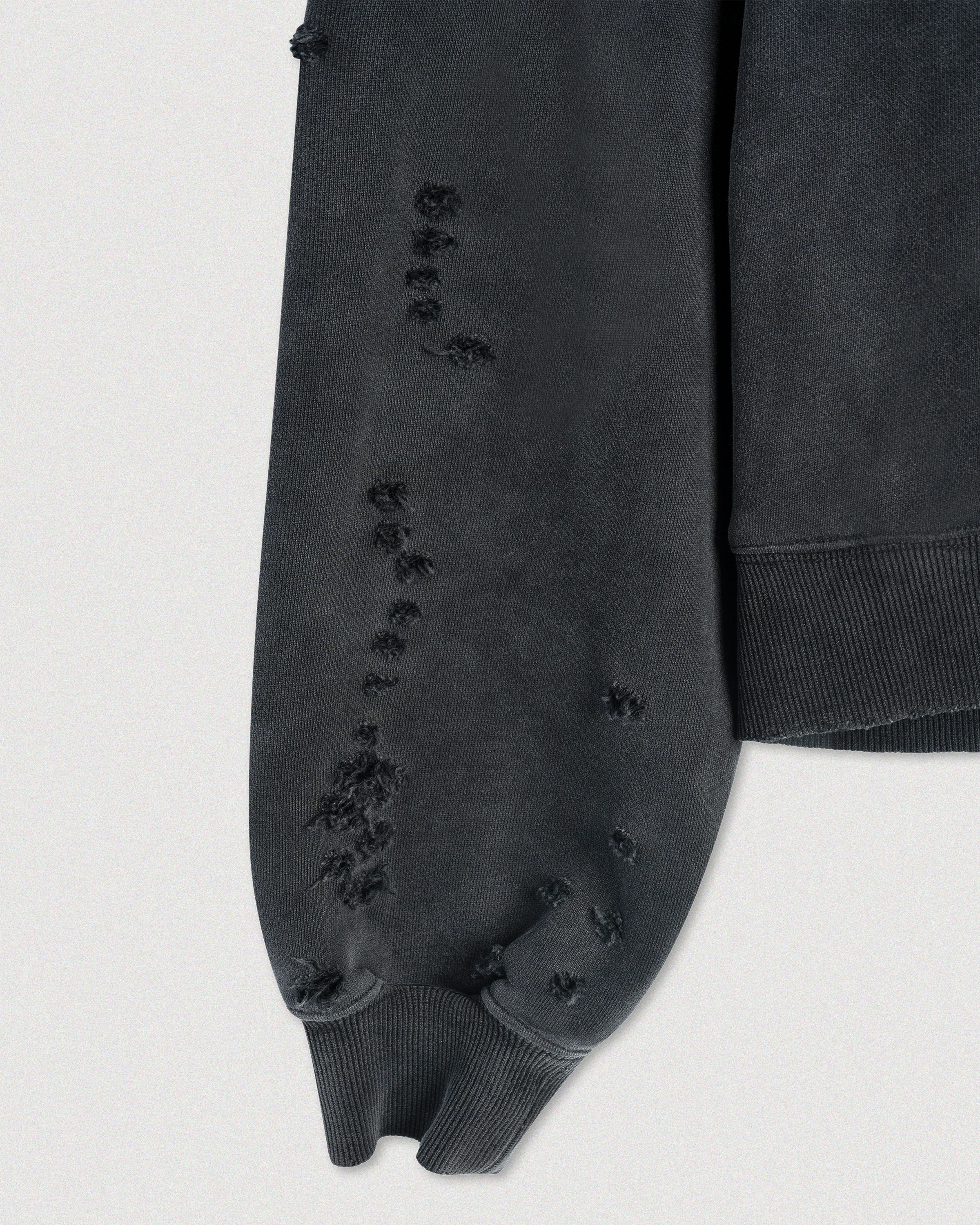 "BODY PIERCING" DISTRESSED HOODIE - Image 5