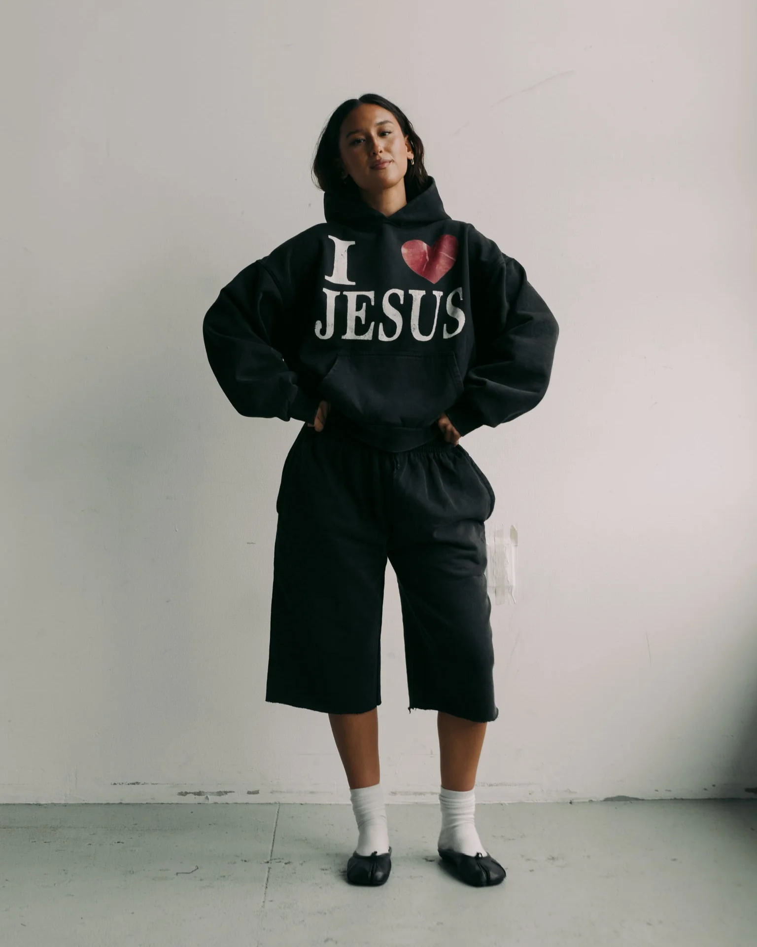 "I LOVE JESUS" SUN-FADED HOODIE - Image 2