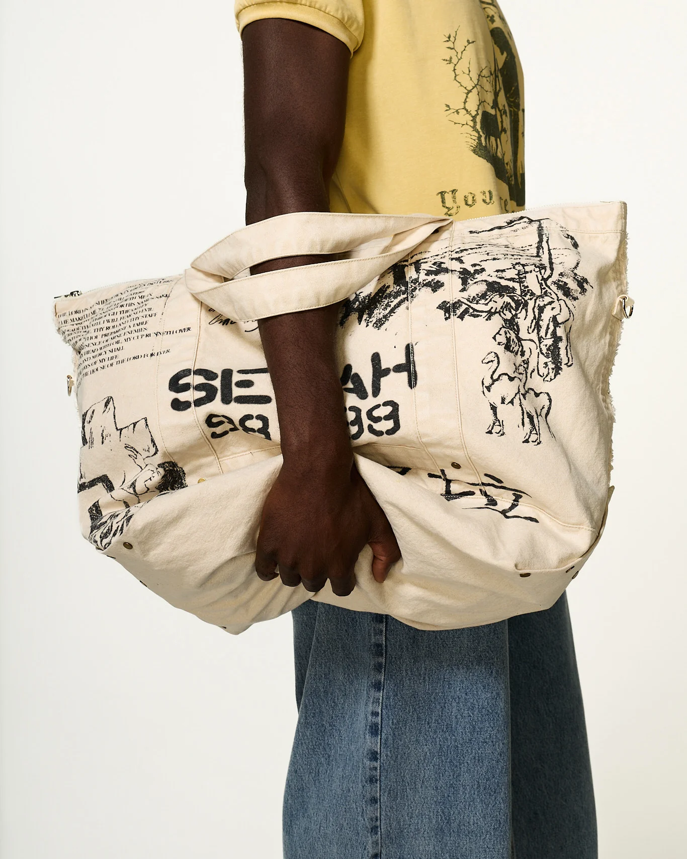 "PATCHWORK" CANVAS TOTE BAG - Image 2