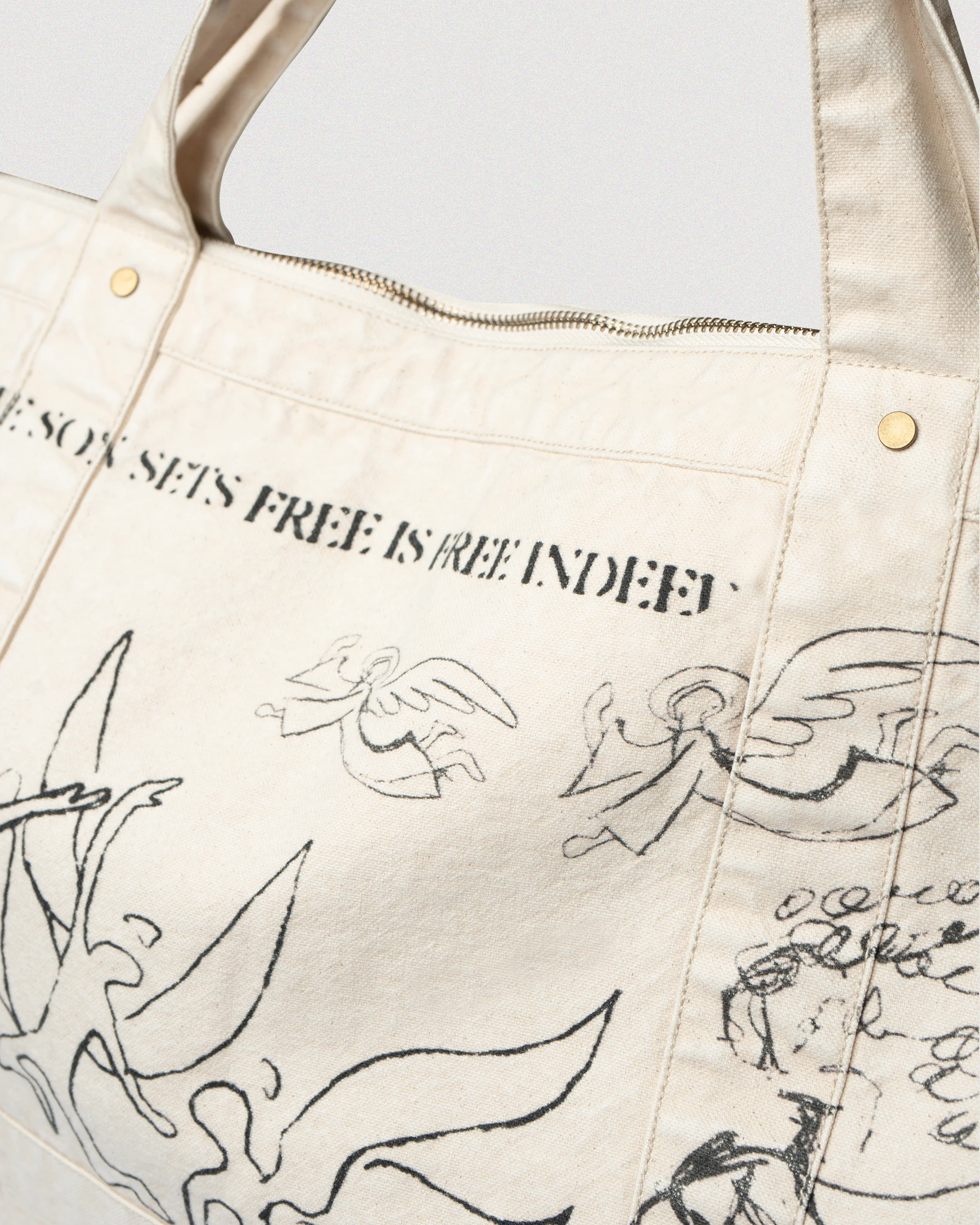 "PATCHWORK" CANVAS TOTE BAG - Image 4