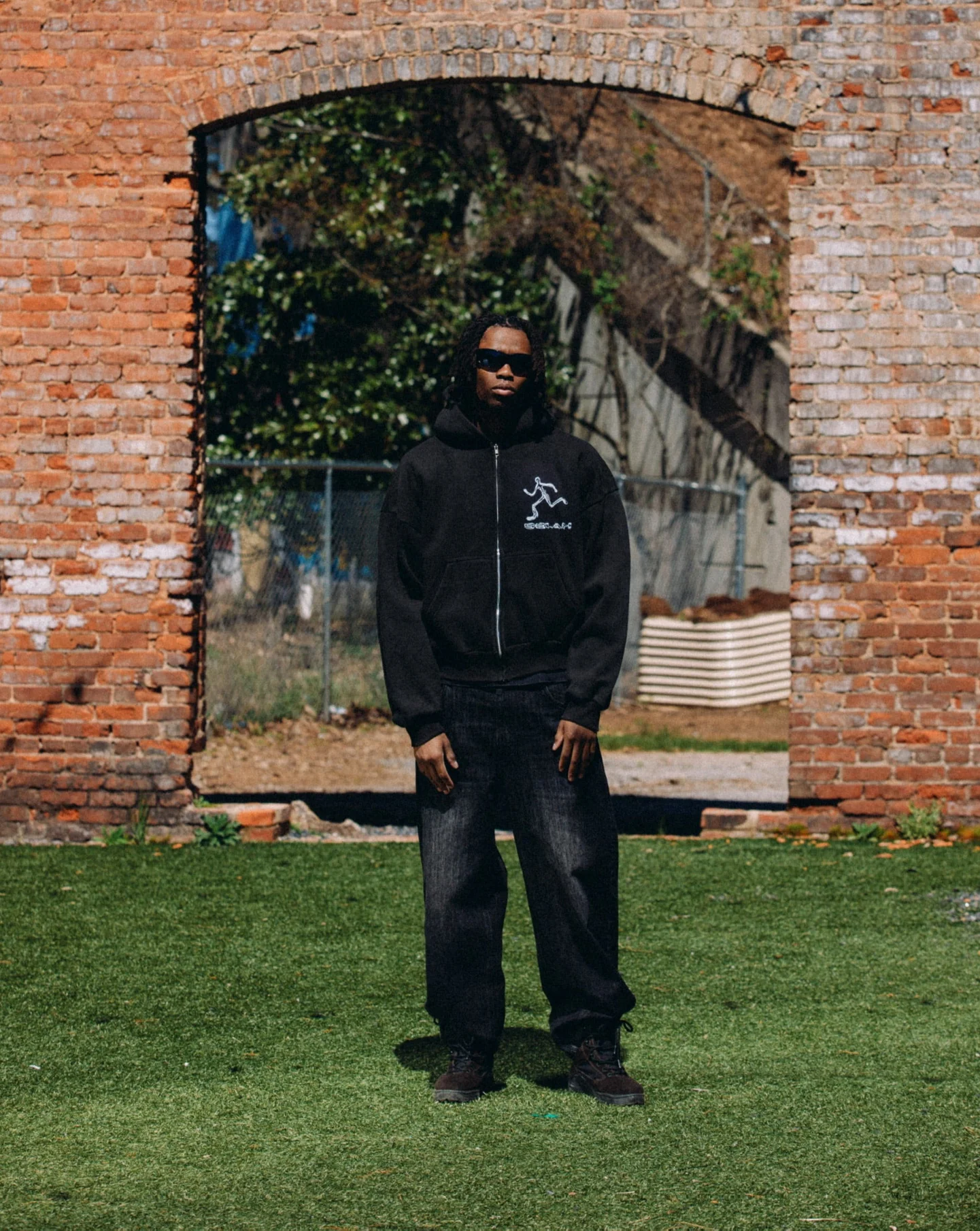 "RUNNING FROM GOD" ZIP-UP HOODIE - Image 2