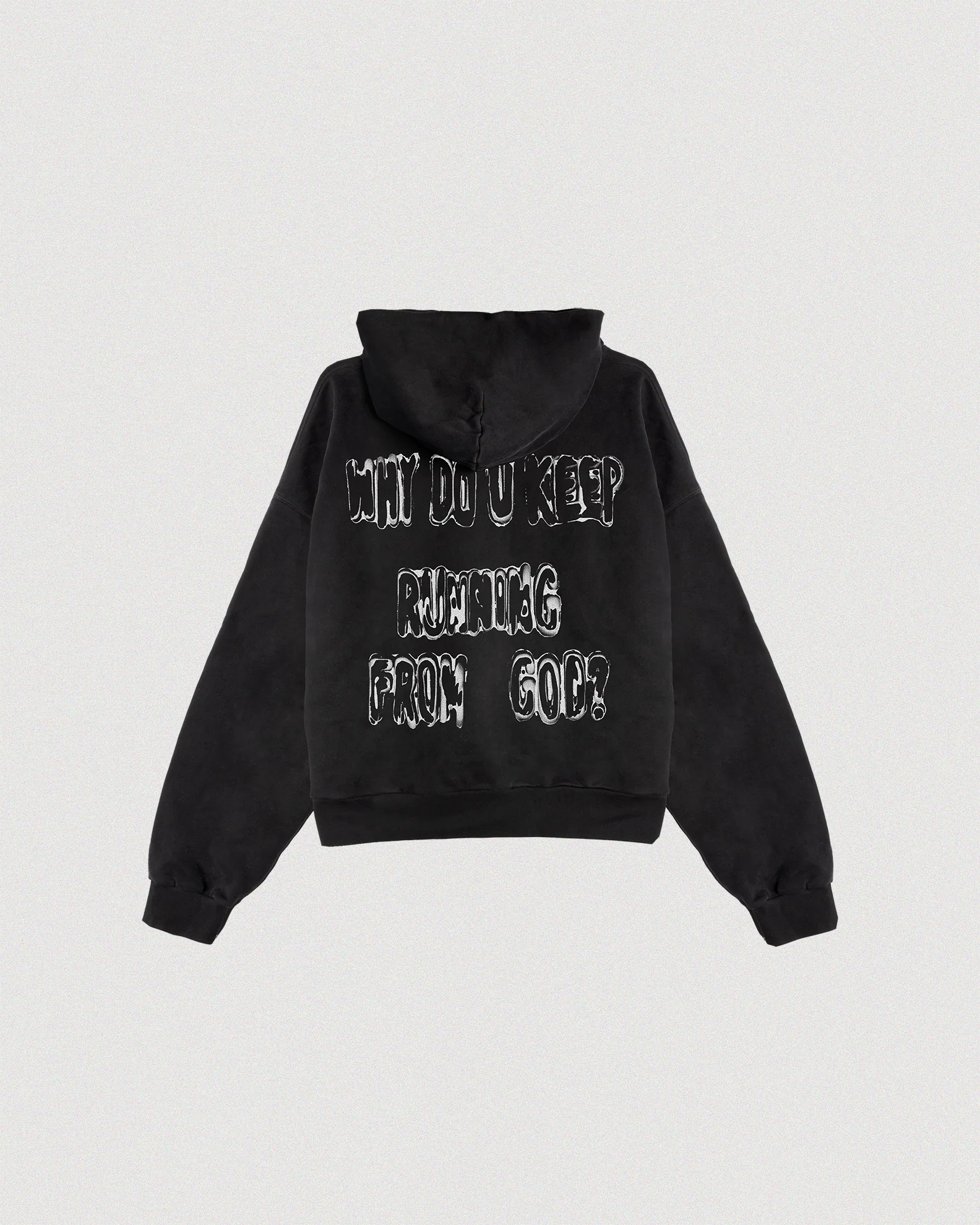 "RUNNING FROM GOD" ZIP-UP HOODIE - Image 4