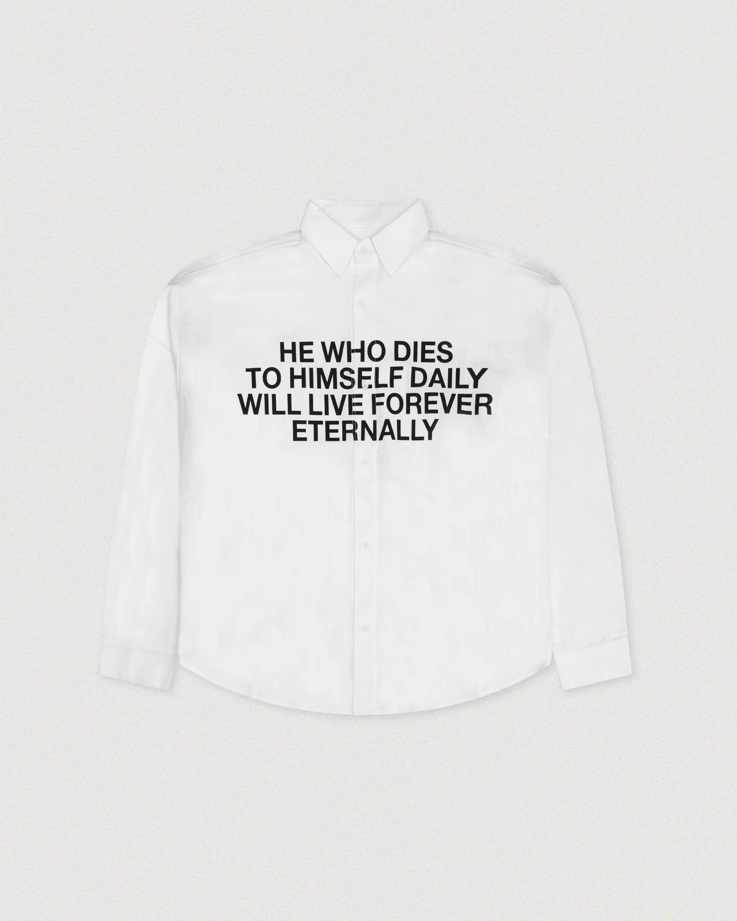 "SACRIFICE" BUTTON UP SHIRT