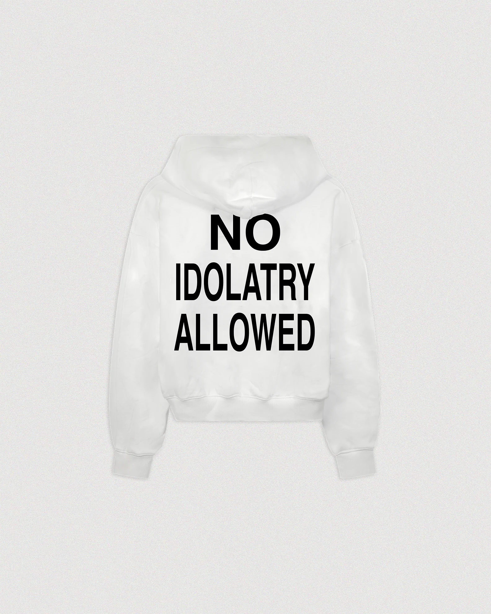 "NO IDOLS" CROPPED ZIP-UP HOODIE - Image 3