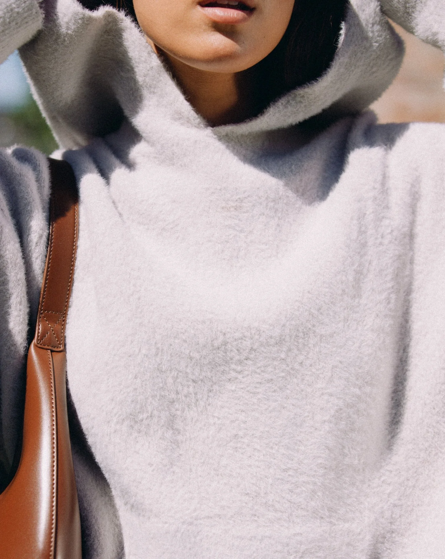 "SLATE" MOHAIR KNIT HOODIE - Image 3